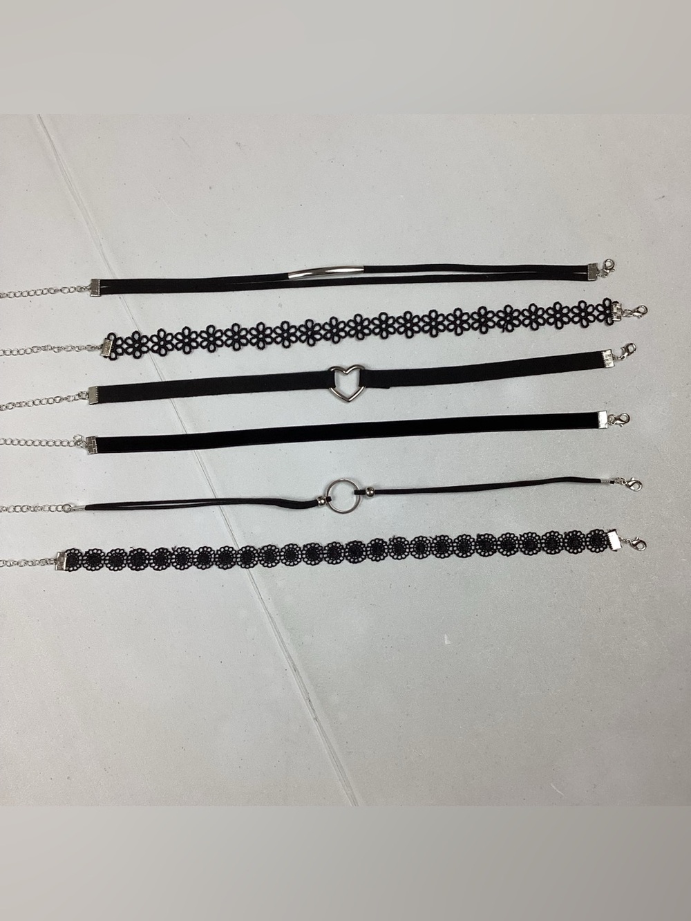 Black Choker Necklaces 5 Pack New without tag